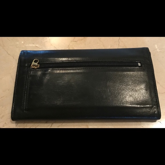 Black Coach wallet with checkbook cover - Picture 2 of 6